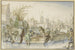 Winterlandschaft im Vordergrund zwei Schlitten, die von Pferden gezogen werden - Claes Janszoon Visscher I — Ansicht des Kunstwerks