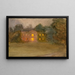 Eine große beleuchtete Haus bei Nacht - Clare Marsh — gerahmtes Bild an der Wand