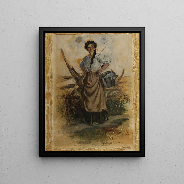 Milchbild - Clarence F. Underwood — gerahmtes Bild an der Wand