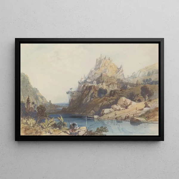 Vue d'Etaaia Indien - Clarkson Stanfield — gerahmtes Bild an der Wand