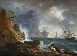 ClaudeJoseph Vernet - An Italian Harbour in Stormy Weather.webp