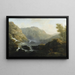 Künstlerisches Gemälde Zeichner gegenüber einem Wasserfall am Fuße des Tivoli - Claude-Joseph Vernet — gerahmtes Bild an der Wand