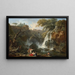 Die Wasserfälle in Tivoli mit der Villa von Mecène - Claude-Joseph Vernet — gerahmtes Bild an der Wand