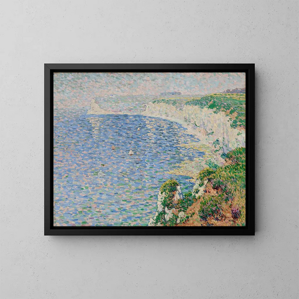 Eine Ansicht der Klippen von Étretat - Claude-Émile Schuffenecker — gerahmtes Bild an der Wand