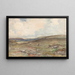 Lande mit Schafen und Hirte - Claude Hayes — gerahmtes Bild an der Wand