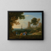 Vue côtière avec l'enlèvement d'Europe - Claude Lorrain — gerahmtes Bild an der Wand