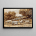 Landschaft mit Schafen - Claude Lorrain — gerahmtes Bild an der Wand