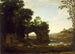 Landschaft mit einer Felsbogenbrücke und einem Fluss - Claude Lorrain — Ansicht des Kunstwerks