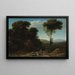 Landschaftliches ländliches Bild mit einer Mühle - Claude Lorrain — gerahmtes Bild an der Wand