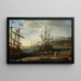 Die trojanischen Frauen setzen ihre Flotte in Brand - Claude Lorrain — gerahmtes Bild an der Wand