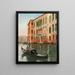 Venedig Eine Szene auf einem Kanal - Claus Adolf Heinrich Hansen — gerahmtes Bild an der Wand