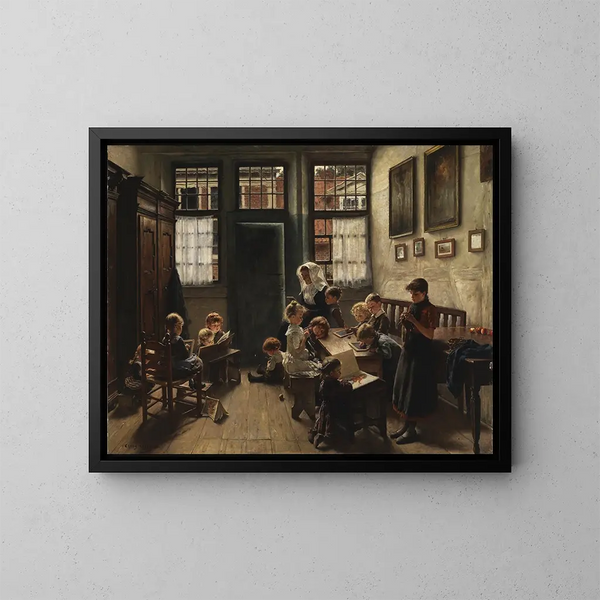 Kindergarten in den Niederlanden - Claus Meyer — gerahmtes Bild an der Wand