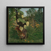 Kampf zwischen einem Tiger und einem Büffel - Henri Rousseau — gerahmtes Bild an der Wand