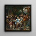 Kompanie fröhlicher auf einer Terrasse - Jan Steen — gerahmtes Bild an der Wand