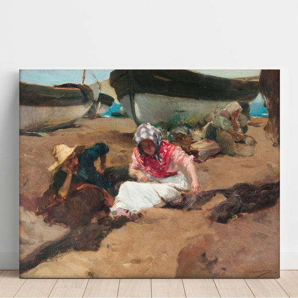 Reproduktion des Gemäldes Componiendo la Red - Joaquín Sorolla