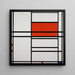 Komposition aus Rot und Weiß Nr. 1 Komposition Nr. 4 mit Rot und Blau - Piet Mondrian — Wandpräsentation des Kunstwerks