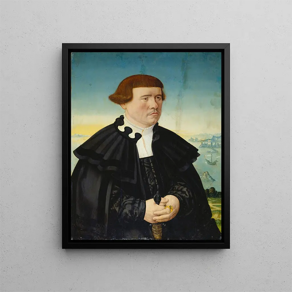 Portrait eines Mannes aus der Familie Stralenberg - Conrad Faber von Kreuznach — gerahmtes Bild an der Wand