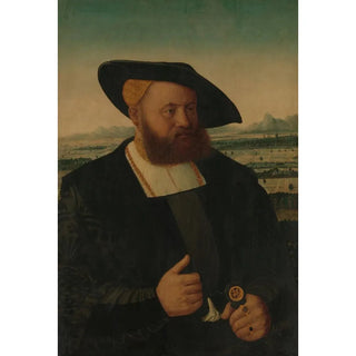 Conrad Faber von Kreuznach - Portrait of a Man with a Moors Head on His Signet Ring.webp