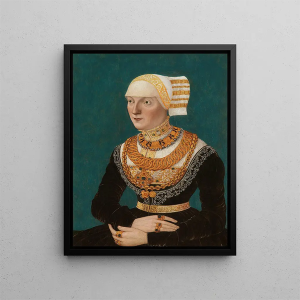 Portrait einer Frau - Conrad Faber von Kreuznach — gerahmtes Bild an der Wand
