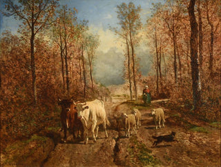 Rentrée du troupeau - Constant Troyon — Ansicht des Kunstwerks