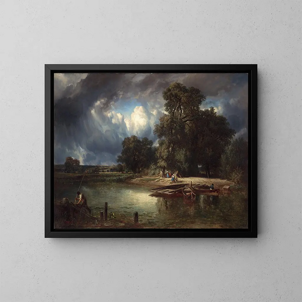 L'orage qui s'annonce - Constant Troyon — gerahmtes Bild an der Wand
