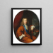 Portrait eines Gentlemans - Constantijn Netscher — gerahmtes Bild an der Wand