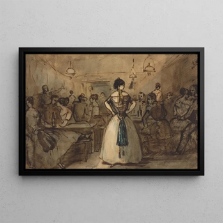Constantin Guys - Officers And Courtesans In An Interior.webp