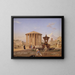 Piazza della Bocca della Verità mit dem sogenannten Tempel der Vesta in Rom - Constantin Hansen — gerahmtes Bild an der Wand