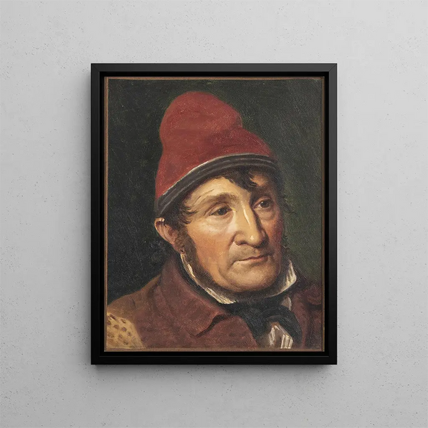 Portrait de Jean Holm Lem à Bombebssen - Constantin Hansen — gerahmtes Bild an der Wand