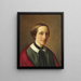 Portrait de Michala Ingerslev f. Aagaard d'Iselingen en robe noire et châle rouge - Constantin Hansen — gerahmtes Bild an der Wand