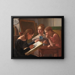 Constantin Hansen - Three Young Girls The Artists Sisters Alvilde Ida and Henriette.webp