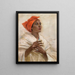 Frau mit roter Krawatte - Constantin Westchiloff — gerahmtes Bild an der Wand