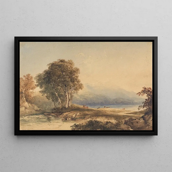 Copley Fielding - Mountainous Landscape with Lake and Stream.webp