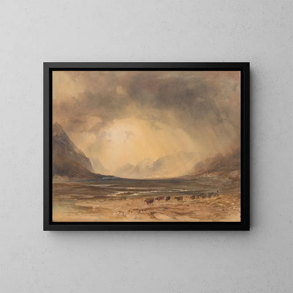Die Kopf des Glencoe, Argyll im Norden, Schottland - Copley Fielding — gerahmtes Bild an der Wand
