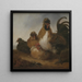 Hahn und Hühner, Art des Objekts - Aelbert Cuyp — gerahmtes Bild an der Wand