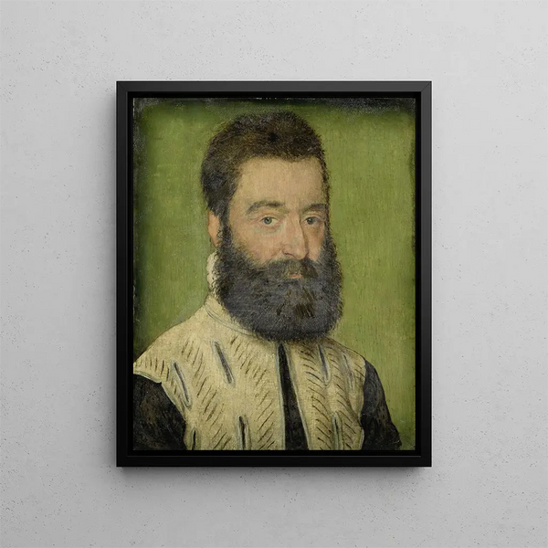Portrait von Barthélemy Aneau, Direktor des Collège de la Trinité in Lyon - Corneille de Lyon — gerahmtes Bild an der Wand