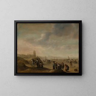 Cornelis Beelt - Strandszene mit zahlreichen Figuren.webp