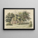 "Ferme entre les arbres" - Cornelis Bernardus Buijs — gerahmtes Bild an der Wand