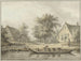 Landschaftsgemälde mit einem vertäuten Boot und Fässern - Cornelis Buys — Ansicht des Kunstwerks
