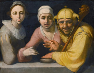 Cornelis Cornelisz Van Haarlem - A Fool With Two Women.webp