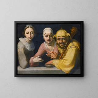 Cornelis Cornelisz Van Haarlem - A Fool With Two Women.webp