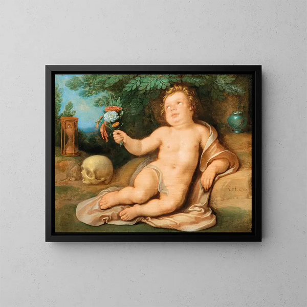 eines Gemäldes Eine Allegorie der Eitelkeit - Cornelis Cornelisz van Haarlem — gerahmtes Bild an der Wand