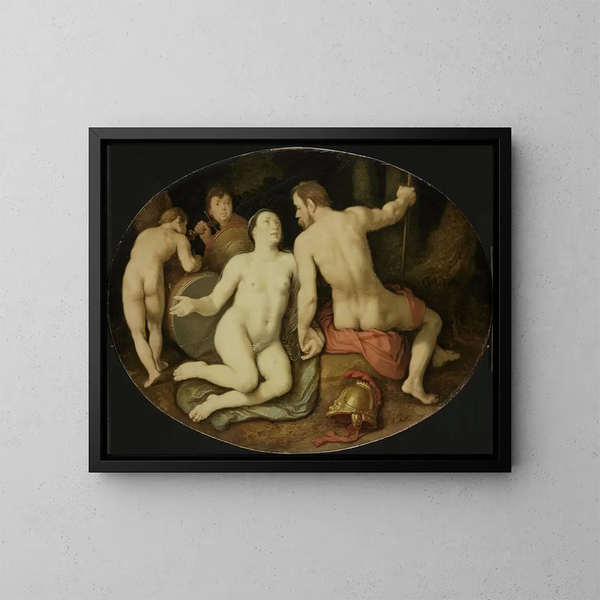 Venus und Mars - Cornelis Cornelisz van Haarlem — gerahmtes Bild an der Wand