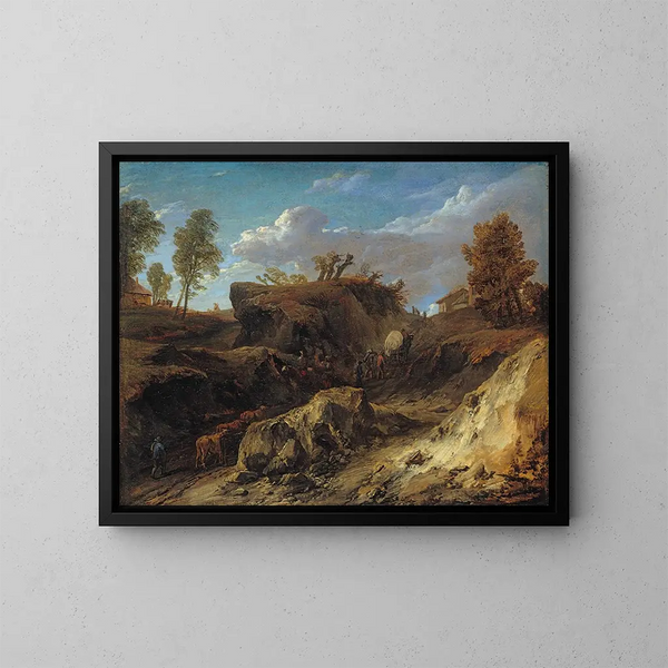 Der schmale Weg - Cornelis Huysmans — gerahmtes Bild an der Wand