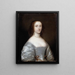 Portrait einer Dame in Weiß - Cornelis Jonson van Ceulen — gerahmtes Bild an der Wand