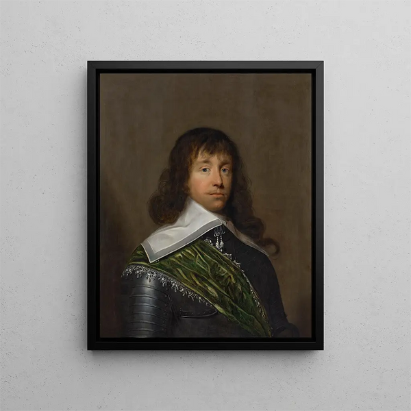 Portrait eines Gentlemans (Case Conflict) - Cornelis Jonson van Ceulen — gerahmtes Bild an der Wand