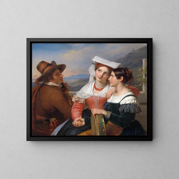 D eines gleichen Herzens - Cornelis Kruseman — gerahmtes Bild an der Wand