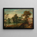 Flusslandschaft mit zwei Patriarchen in der Nähe einer Stadt - Cornelis Molenaer — gerahmtes Bild an der Wand