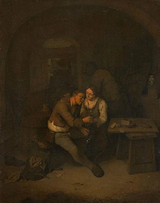 Cornelis Pietersz Bega - Peasant and Serving Maid in an Inn.webp