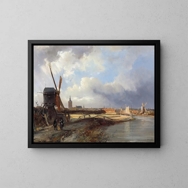 Ansicht von Den Haag - Cornelis Springer — gerahmtes Bild an der Wand